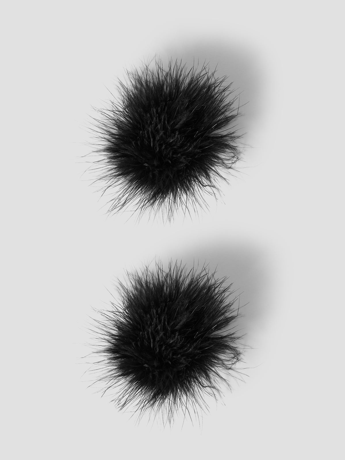 The Pom Pom Clip-ons Black Marabou