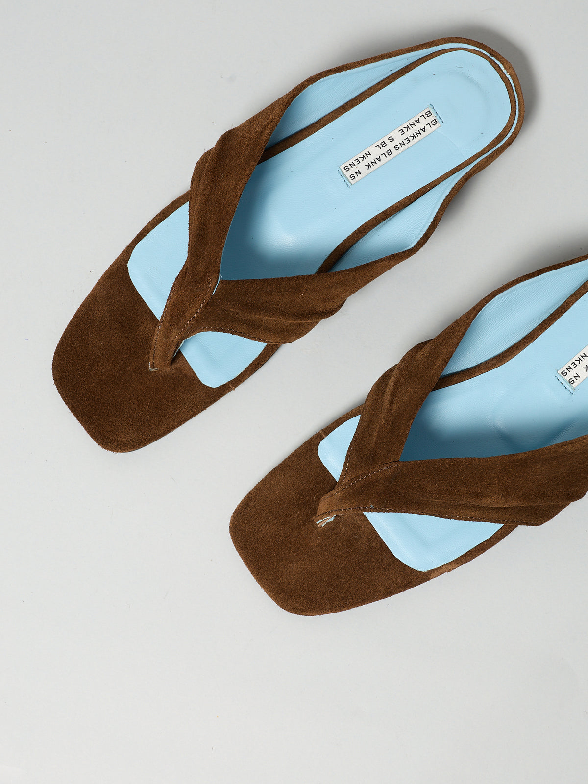 The Opal Brown Suede with Blue Leather Lining