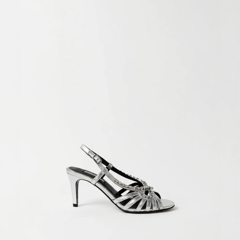 THE JULIA SILVER AND RHINESTONE BOW
