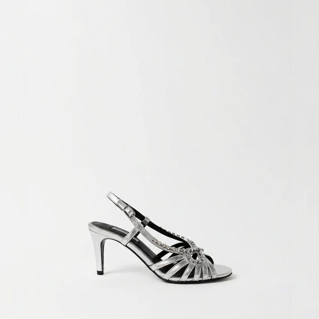 THE JULIA SILVER AND RHINESTONE BOW