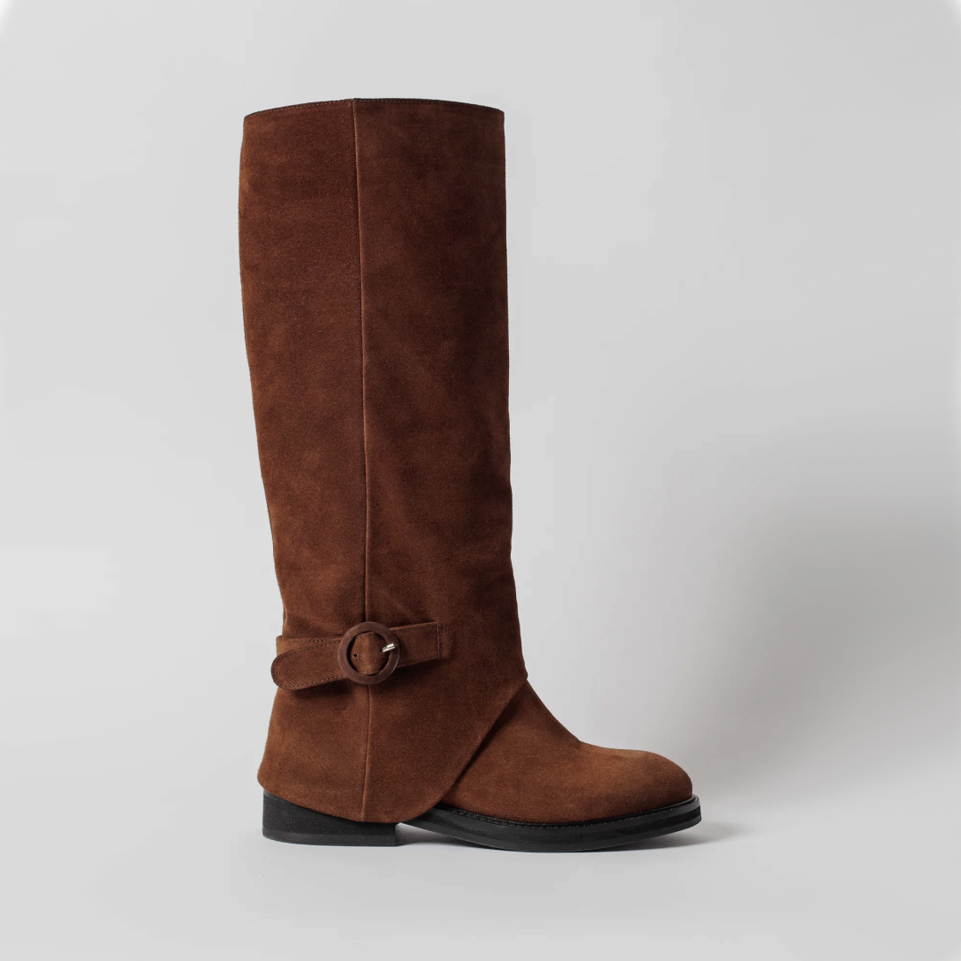THE MICHELLE CHOCOLATE BROWN SUEDE