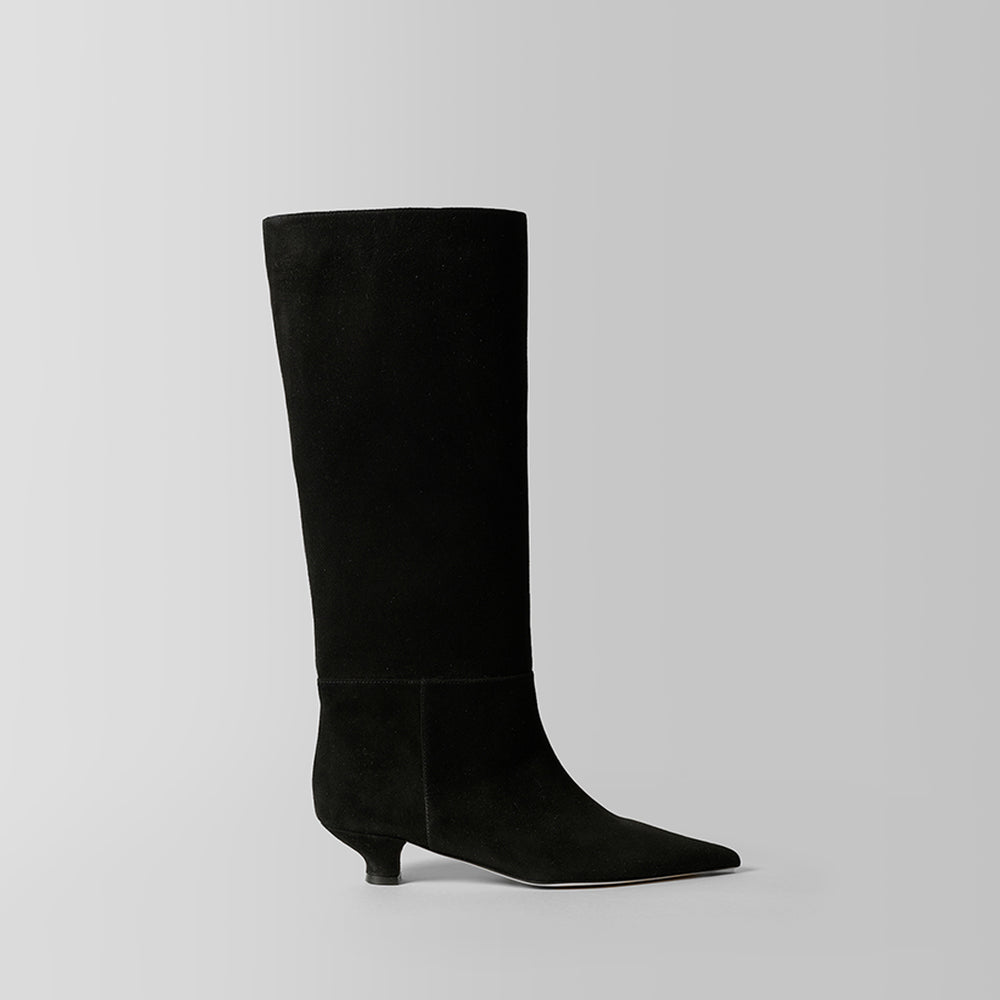 Blankens The Sydney Black Suede Knee-high Boots